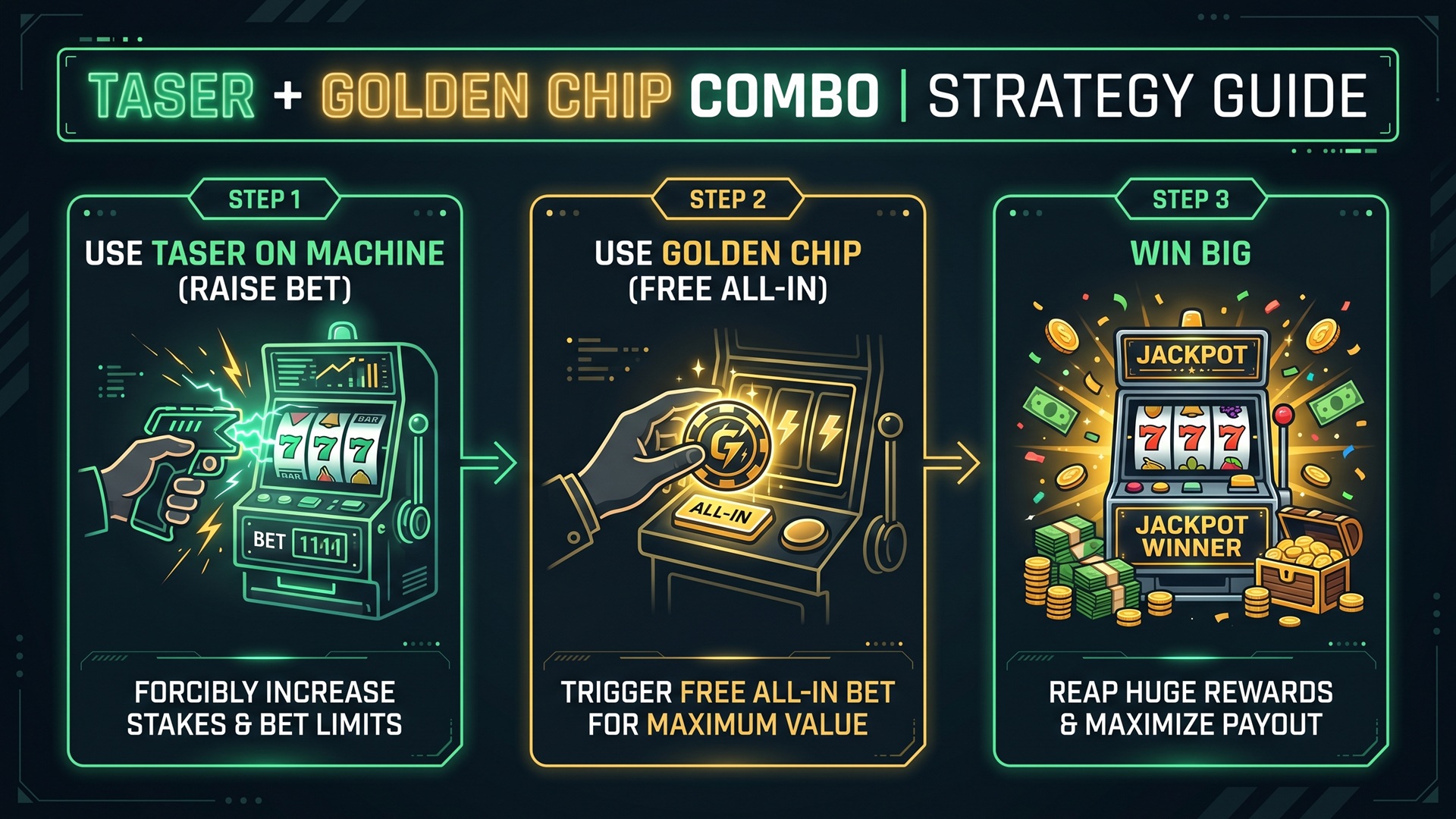 GWYF Taser + Golden Chip combo infographic